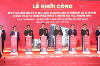 Bộ Công an khởi công dự án xây dựng nhà ở cho lực lượng công an tại phường Tân Tiến, tỉnh Bắc Ninh