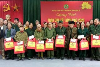 Quảng Trị: Trao hơn 460 suất quà Tết cho hội viên Hội cựu TNXP có hoàn cảnh khó khăn