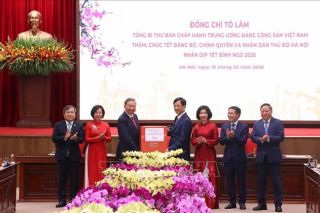 Tổng Bí thư Tô Lâm thăm, chúc Tết Đảng bộ, chính quyền và nhân dân Hà Nội