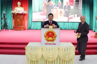 Bắc Ninh: Bí thư Tỉnh ủy Nguyễn Hồng Thái dự Lễ khai mạc và bỏ phiếu bầu cử tại phường Bắc Giang