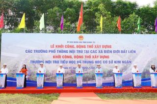 Quảng Trị: Đồng loạt khởi công xây dựng trường nội trú tại các xã biên giới đất liền
