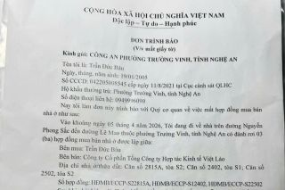 Thông báo tìm giấy tờ bị rơi