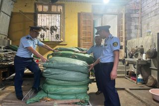 Cao Bằng: Thu giữ 736kg nguyên liệu thuốc lá không rõ nguồn gốc trên xe bán tải