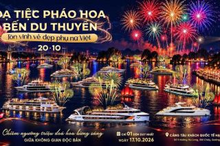 Dạ tiệc pháo hoa trên Vịnh Hạ Long chào mừng Ngày Phụ nữ Việt Nam diễn ra ngày 17/10