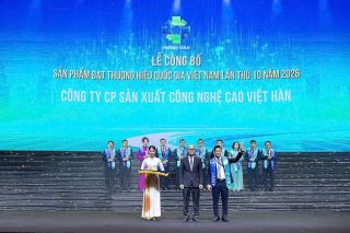 Công ty Việt Hàn ghi dấu ấn với hai sản phẩm đạt Thương hiệu Quốc gia Việt Nam 2026