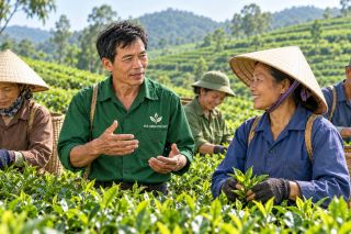 Trà Xanh Phú Quý: Quy trình tuyển chọn và thu hái chè Thái Nguyên