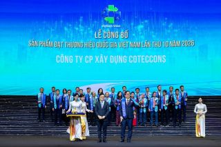 Coteccons tiếp tục được được vinh danh Thương hiệu quốc gia - cam kết đồng hành cùng các dự án trọng điểm