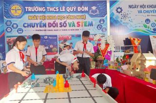Bắc Ninh: Phường Bắc Giang tổ chức Ngày hội Khoa học công nghệ, STEM và chuyển đổi số cho học sinh