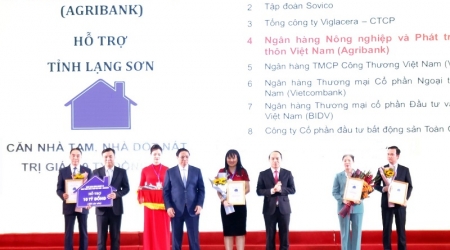 Agribank tài trợ 10 tỷ đồng xây dựng 200 căn nhà cho hộ nghèo tỉnh Lạng Sơn