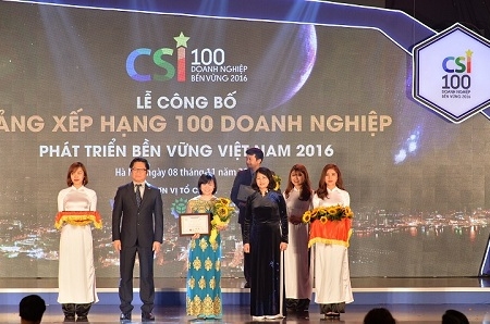 Vingroup đạt top 10 doanh nghiệp phát triển bền vững năm 2016