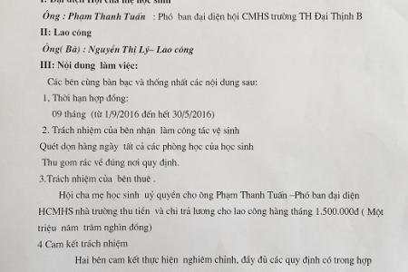 Trường Tiểu học Đại Thịnh B (Hà Nội): Một số khoản thu trái quy định