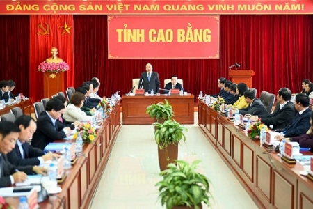 Thủ tướng Nguyễn Xuân Phúc làm việc với lãnh đạo chủ chốt tỉnh Cao Bằng