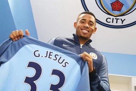 Tân binh Gabriel Jesus gia nhập Man City