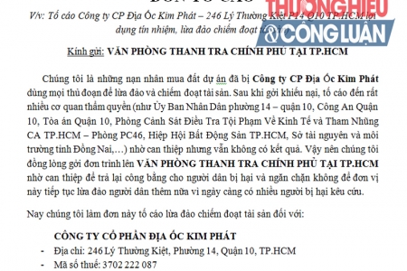 DN Kim Phát lợi dụng tín nhiệm, có dấu hiệu lừa đảo chiếm đoạt tài sản? Bài 1: Khách hàng tố cáo