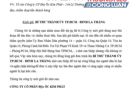 Bài 2: Khách hàng tố cáo Công ty Kim Phát những gì?