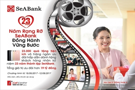 SeaBank khuyến mãi lớn mừng 23 năm thành lập