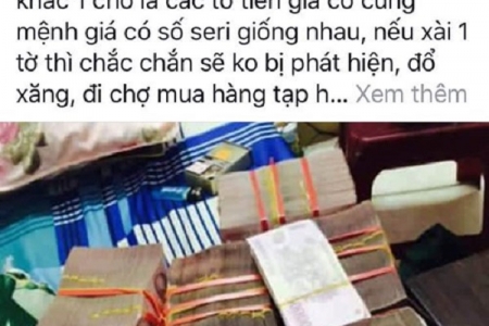 Cảnh giác chiêu trò buôn bán tiền giả qua mạng