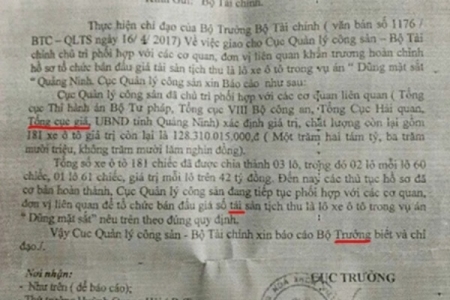 Xuất hiện văn bản mạo danh Bộ Tài chính và Cục Quản lý công sản