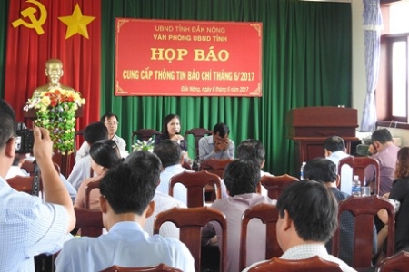 ĐĂK NÔNG: Họp báo giao ban báo chí tháng 6/2017