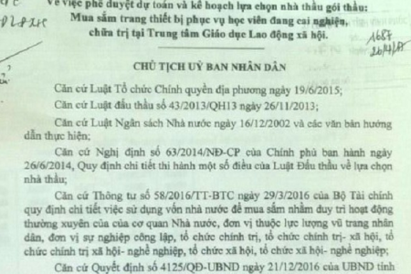 Vĩnh Phúc: Bất thường trong đấu thầu ở Trung tâm Giáo dục, lao động xã hội tỉnh