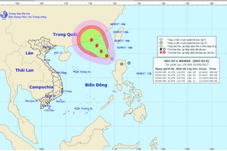 Xuất hiện bão số 8, biển Đông có gió giật cấp 13