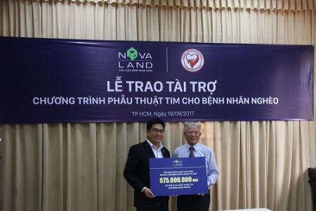 Tập đoàn Novaland trao tặng 875 triệu đồng cho 25 ca phẫu thuật tim