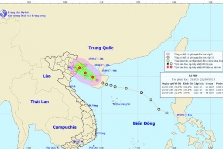 Chiều nay, áp thấp nhiệt đới vào Quảng Ninh-Hải Phòng