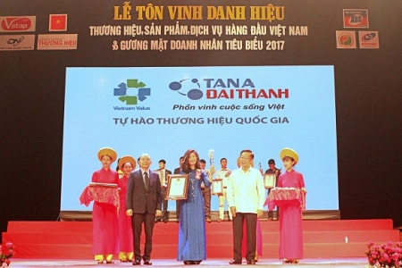 Tân Á Đại Thành vinh dự đạt “Thương hiệu, Sản phẩm, Dịch vụ hàng đầu Việt Nam” năm 2017