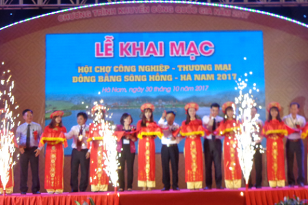 Khai mạc Hội chợ Công nghiệp - Thương mại đồng bằng sông Hồng - Hà Nam 2017