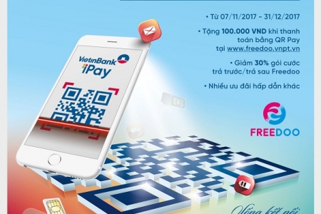 Thanh toán QR Pay nhận sim VinaPhone với nhiều ưu đãi hấp dẫn cùng VietinBank