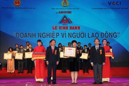 BIDV nhận giải thưởng “Doanh nghiệp vì Người lao động” năm 2017