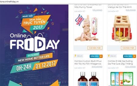 Khuyến mãi hấp dẫn tại Online Friday 2017