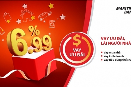 Vay lãi suất ưu đãi chỉ từ 6.99% cùng Maritime Bank