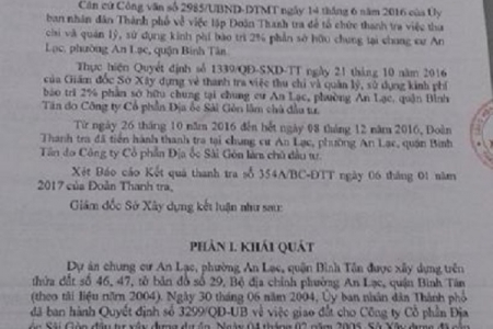 Chung cư An Lạc - Kỳ 2: Hàng loạt sai phạm về công tác quản lý, điều hành