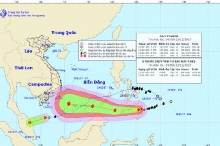 Tin bão số 16 trên biển Đông