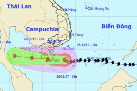 Bão Tembin vào Cà Mau - Kiên Giang, Nam Bộ mưa to