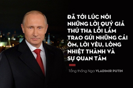 Tổng thống Putin đã gửi tới người dân Nga thông điệp năm mới 2018