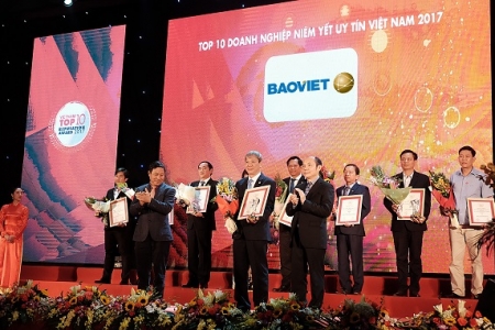 Bảo Việt - Top 10 doanh nghiệp niêm yết uy tín năm 2017