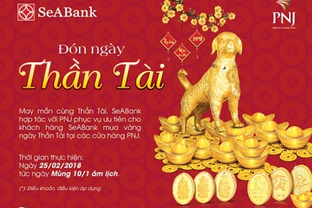 Mua vàng ngày Vía Thần tài không phải xếp hàng của chủ thẻ SeABank