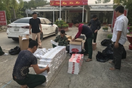 389 Long An: 2 tháng đầu năm bắt gần 500 ngàn bao thuốc lá lậu