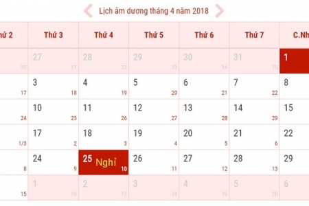 Lịch nghỉ chính thức dịp Giỗ tổ Hùng Vương, 30/4 và 1/5