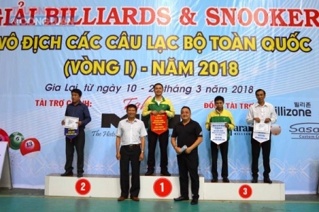 TP. Hồ Chí Minh đạt giải nhất toàn đoàn tại giải Billiards & Snooker năm 2018