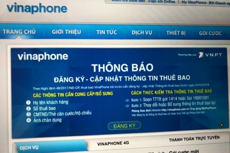 Cập nhật thông tin thuê bao điện thoại không cần ra đường