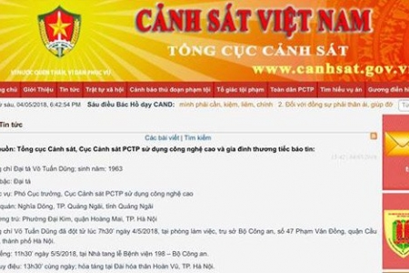 Tổng cục Cảnh sát thông tin về nguyên nhân Cục phó C50 tử vong