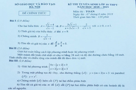 Thi tuyển sinh vào lớp 10: Xác định 1 giáo viên làm lộ đề thi Toán