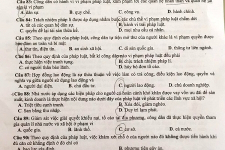 Thi THPT quốc gia 2018: Đề thi Giáo dục Công dân