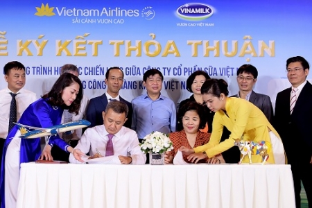 Vietnam Airlines và Vinamilk hợp tác chiến lược cùng phát triển thương hiệu vươn tầm quốc tế