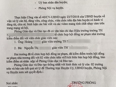 Chư Pưh (Gia Lai): Chia sẻ nội dung nhạy cảm lên Mạng xã hội, 2 giáo viên bị xử lý kỷ luật