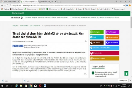 8 tháng Cục An toàn thực phẩm xử phạt các vi phạm 4,1 tỷ đồng