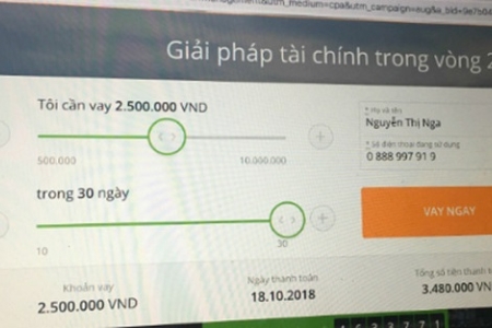 Vòng xoáy cho vay trực tuyến lãi suất 720% mỗi năm